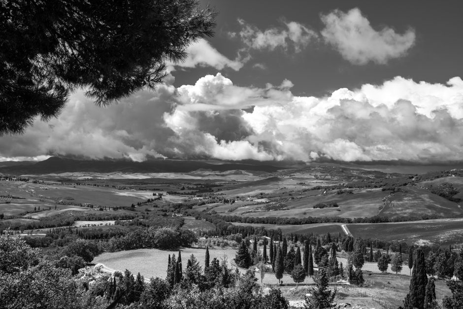 Canvas Toscane met typisch Italiaans landschap. Canvas Toscane met typisch Italiaans landschap.